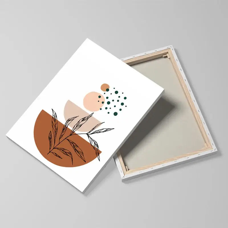 Posters: Modern abstract orange leaf wall art for living room, Decorbites on Tampa Home & Garden Store