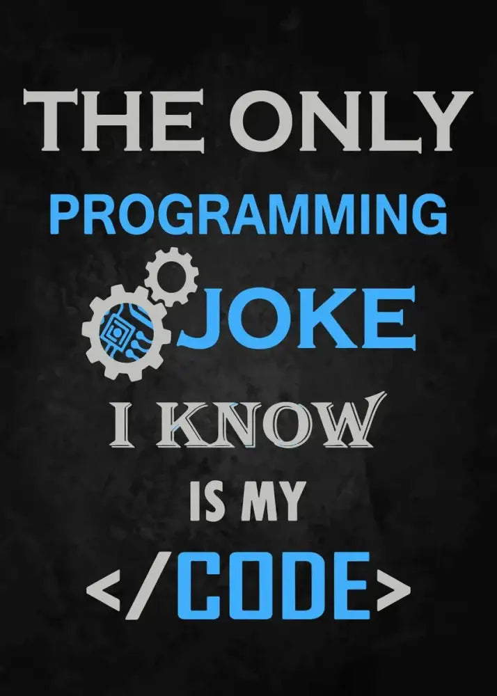 Poster Decorbites programmer-themed infographic art on black background with blue code text on Tampa Home & Garden Store