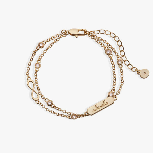 Abuela infinity chain bracelet rose gold by ALEX AND ANI with crystal Abuela tag, lobster clasp on Tampa Home & Garden Store