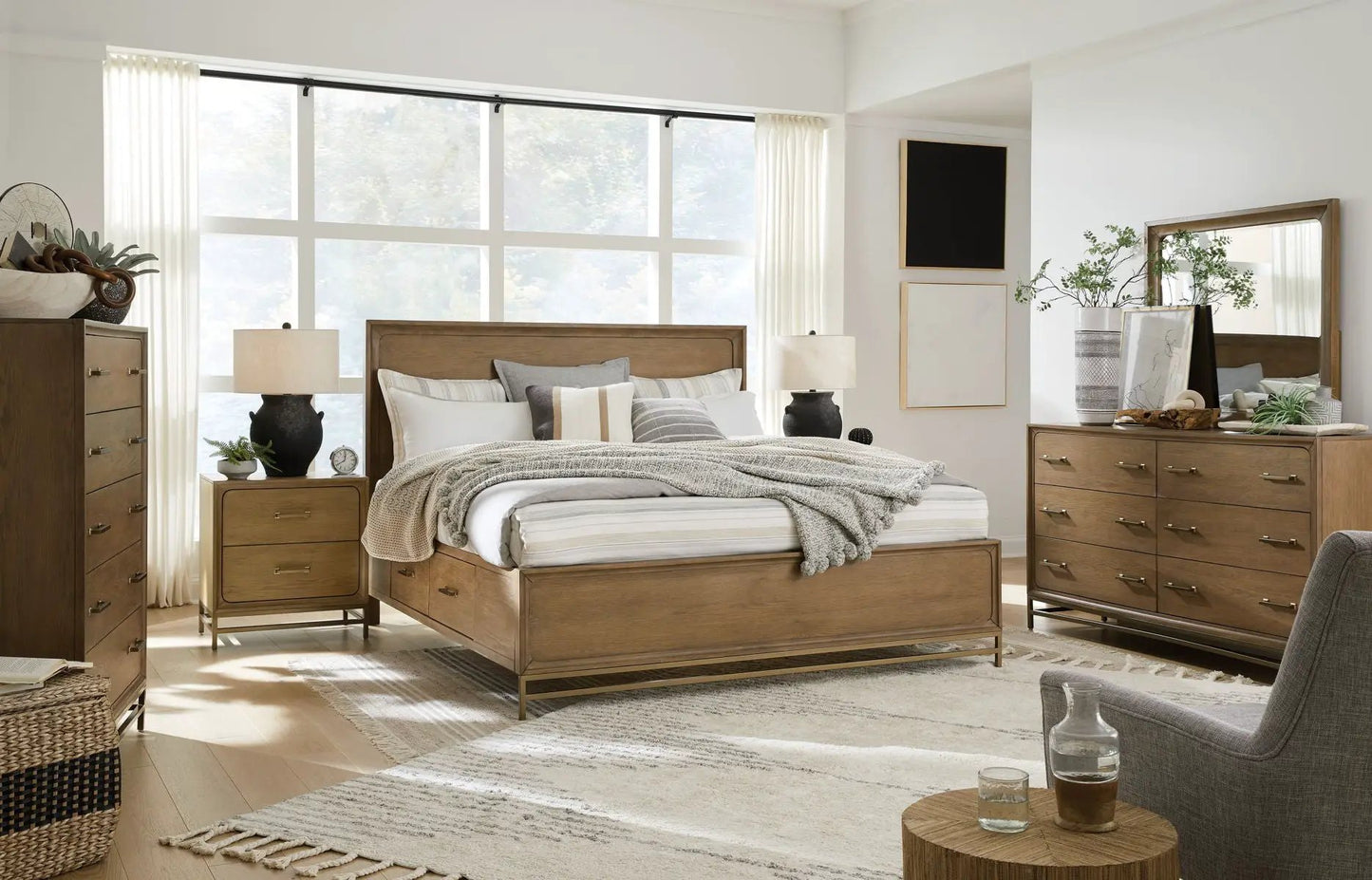 Lindon Drawer Nightstands in Belgian Wheat (pair) by Unique Piece Furniture on Tampa Home & Garden Store