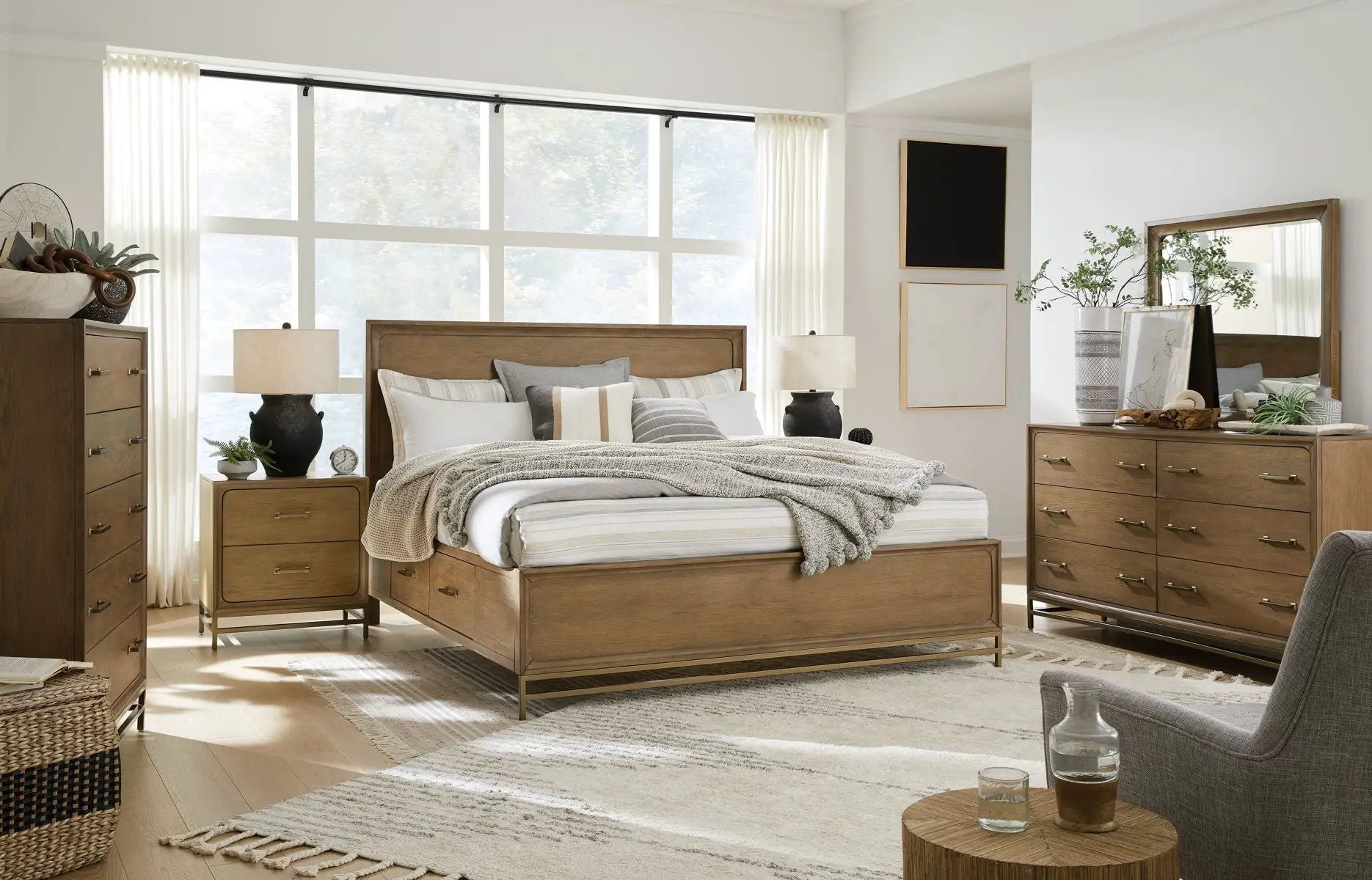 Lindon Drawer Nightstands in Belgian Wheat (pair) by Unique Piece Furniture on Tampa Home & Garden Store