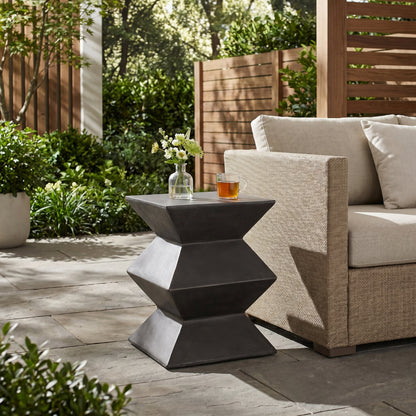 Lightweight Concrete Side Table for a Garden