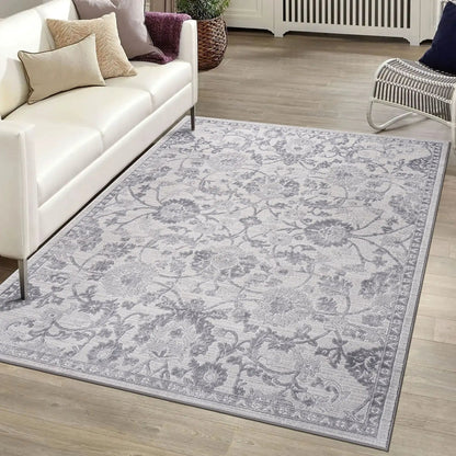 Marfi Trendy Oriental Area Rug gray-blue ornate pattern by Unique Piece Furniture on Tampa Home & Garden Store