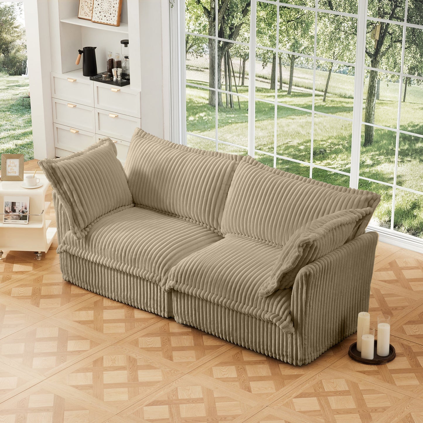the Modern Slipcovered Sofa and Fabric Covers