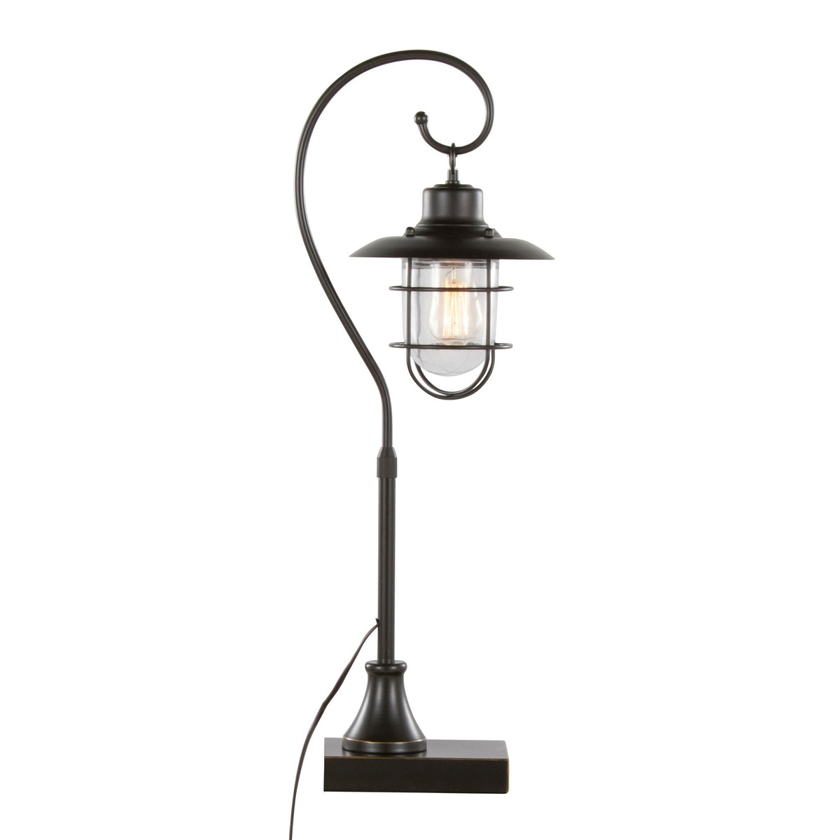 Landen task lamp set of 2 oil rubbed bronze with clear glass shade by HouseOfZazla on Tampa Home & Garden Store