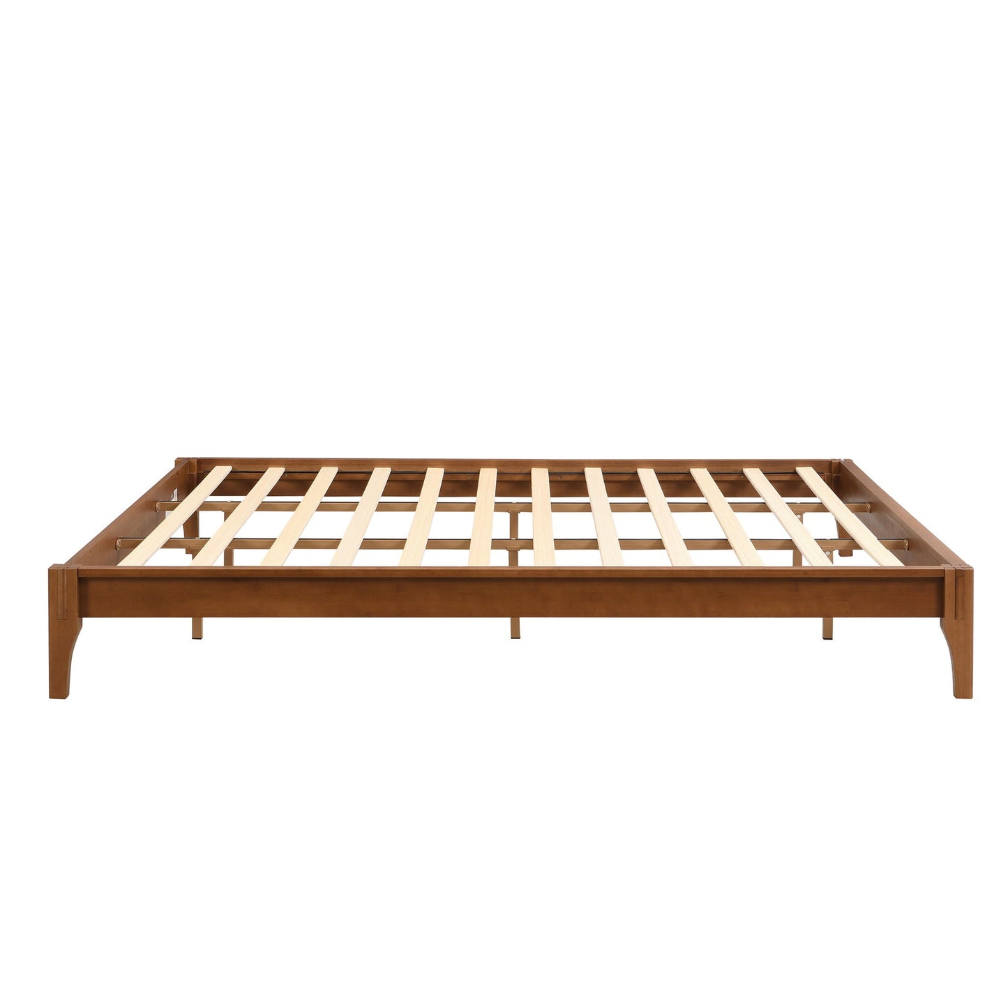 Solid Bamboo Platform Bed With Slat Support