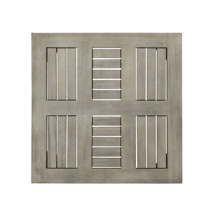 Dexterity Outdoor Square Side Table with Wood