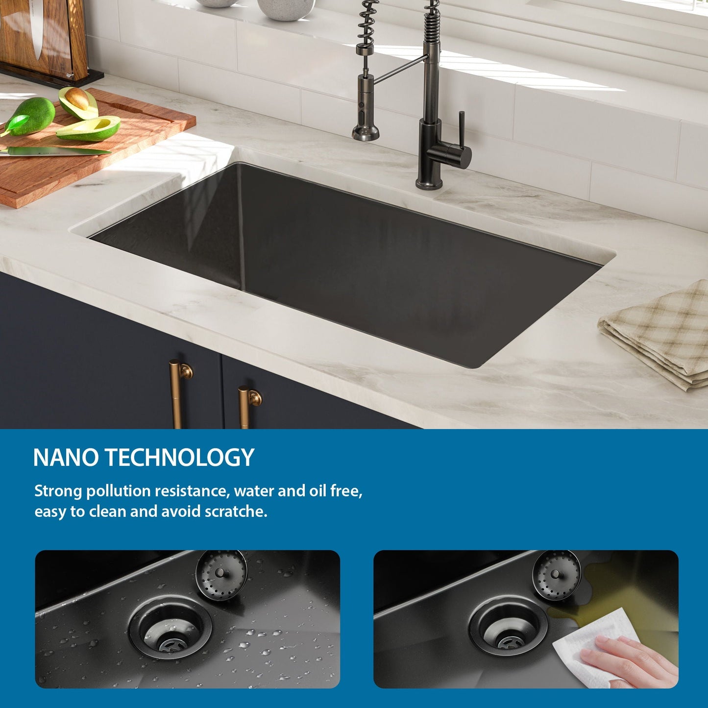 Undermount Single Bowl Kitchen Sink 16 Gauge
