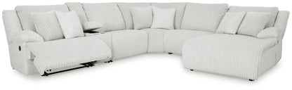 Top Tier Corduroy Reclining Sectional with Chaise