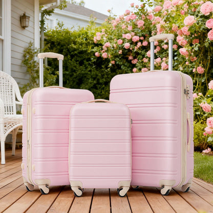 3 Piece Hardside Spinner Luggage Set and TSA