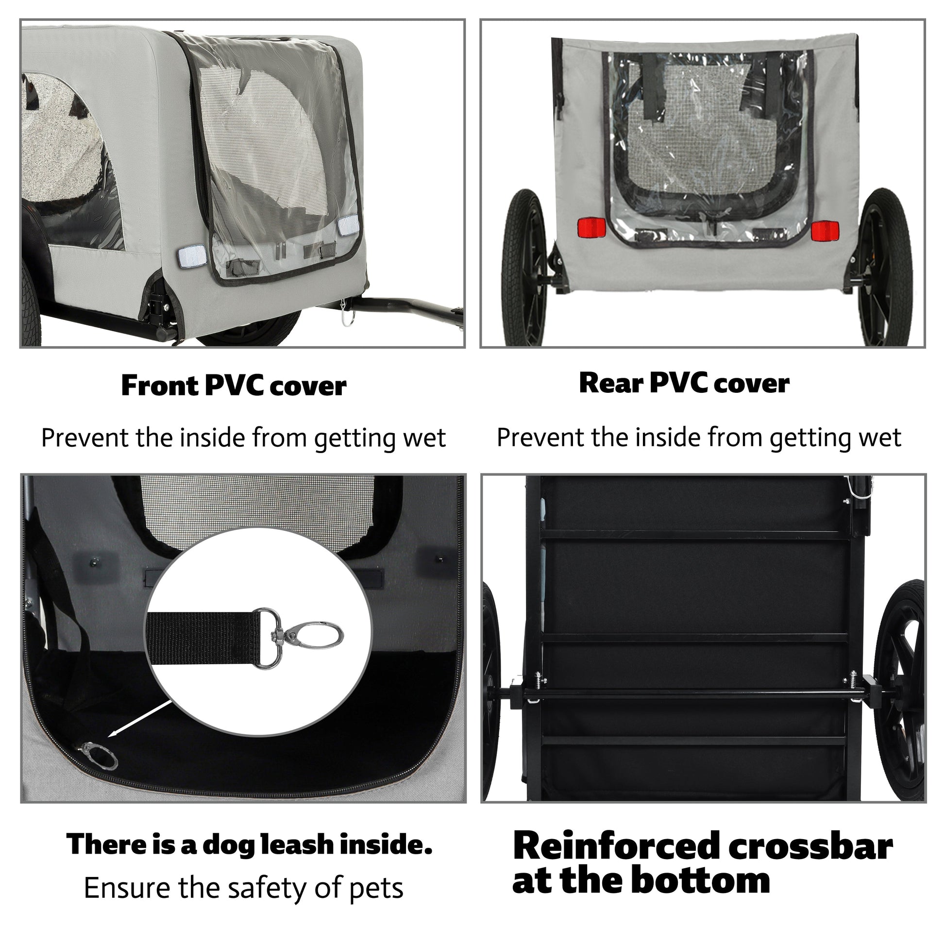 Pet bike trailer by HouseOfZazla, collapsible design with 16-inch all-terrain wheels on Tampa Home & Garden Store