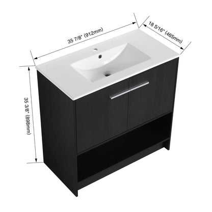Modern Bathroom Vanity with Ceramic Sink