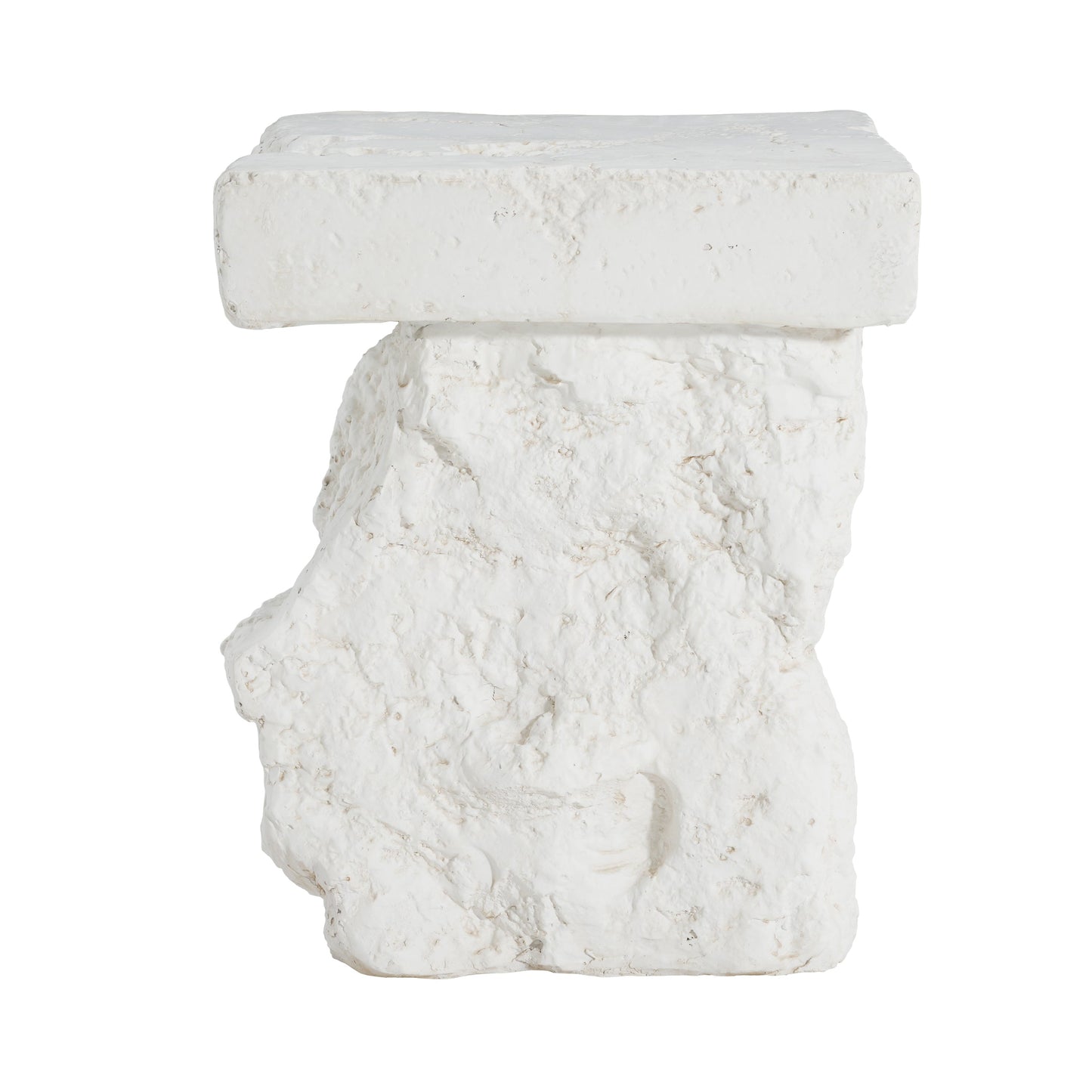 Talia MGO outdoor side table white stone by HouseOfZazla, modern end table on Tampa Home & Garden Store
