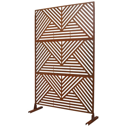 Freestanding Metal Privacy Screen and Stand
