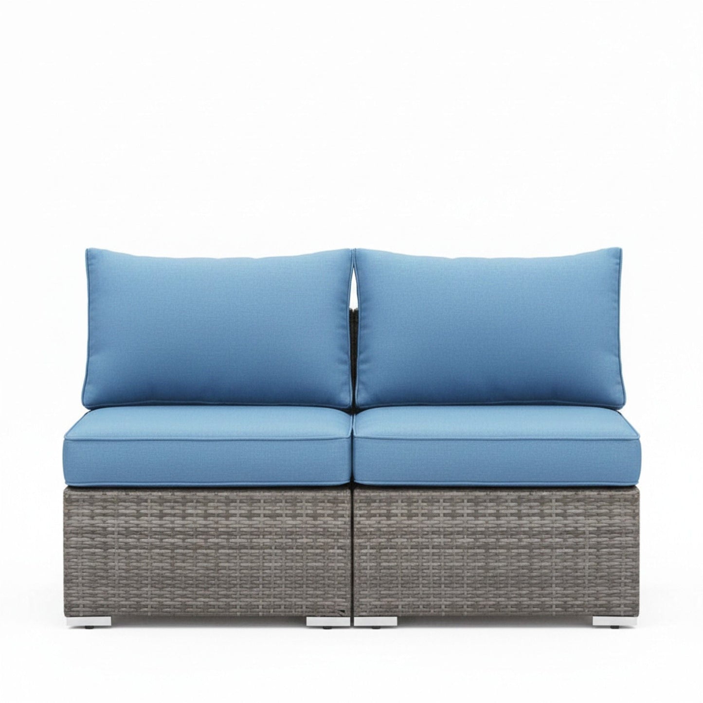 Armless Patio Sofa Set and Waterproof Cushions