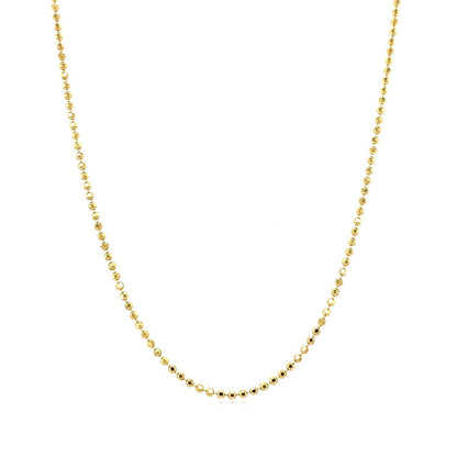 14k yellow gold diamond-cut bead chain necklace 1.2mm by Bids.com on Tampa Home & Garden Store