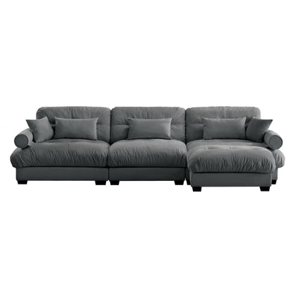 Oversized Modular Sofa with Movable Ottoman