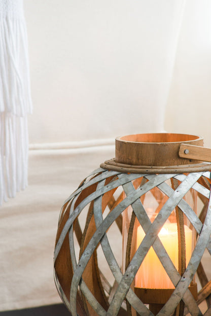 Vintage Glass Lantern For Indoor and Outdoor
