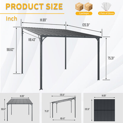 10X10 Pergola for Outdoor Patios and Yards