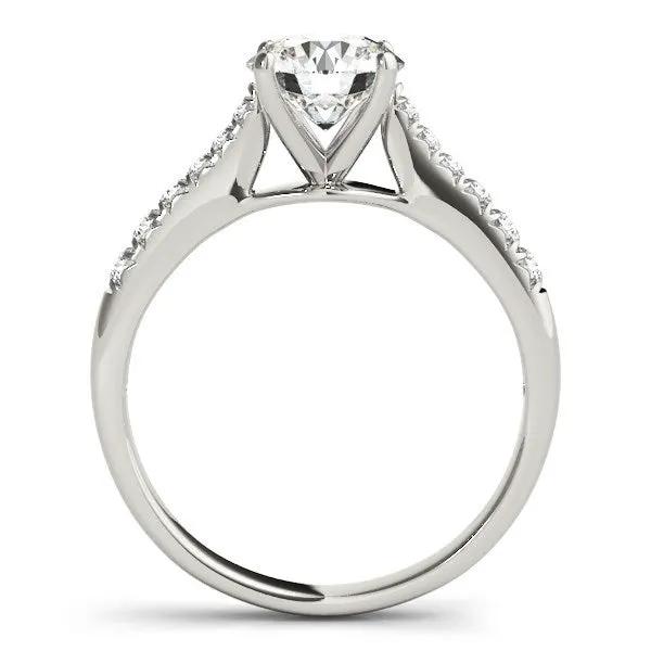 Diamond engagement ring 14k white gold with round diamond and pave shoulders 1 5/8 cttw Bids.com on Tampa Home & Garden Store