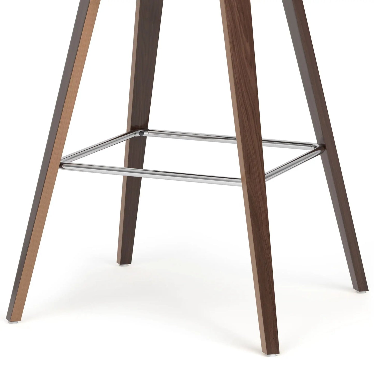 Randolph Bentwood counter stool set of 2 with wood legs and chrome footrest on Tampa Home & Garden Store