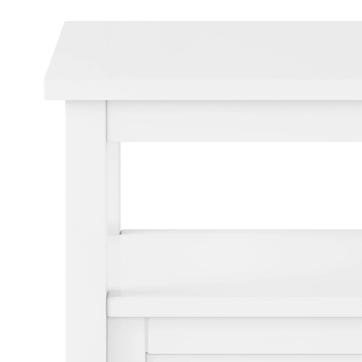 White shaker-style handcrafted coffee table with chunky legs by Unique Piece Furniture on Tampa Home & Garden Store
