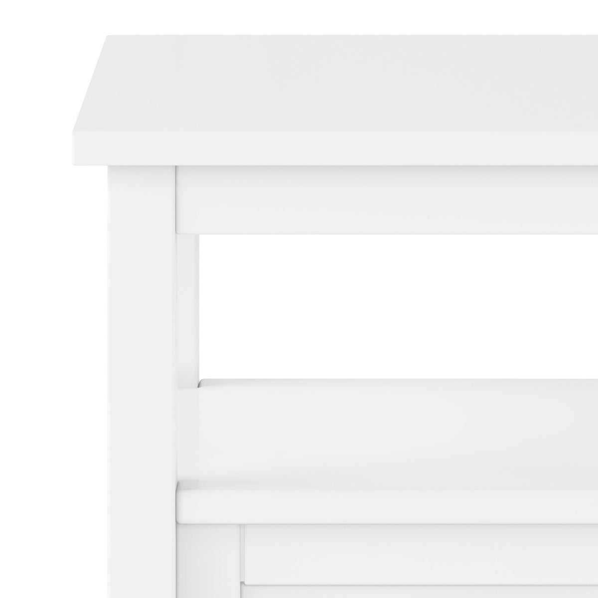 Warm Shaker Coffee Table with Drawer and Shelf, white finish, by HouseOfZazla on Tampa Home & Garden Store