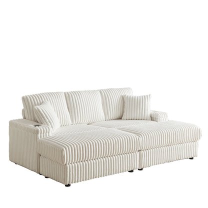 3 Seater Sofa With 2 Ottomans and Storage