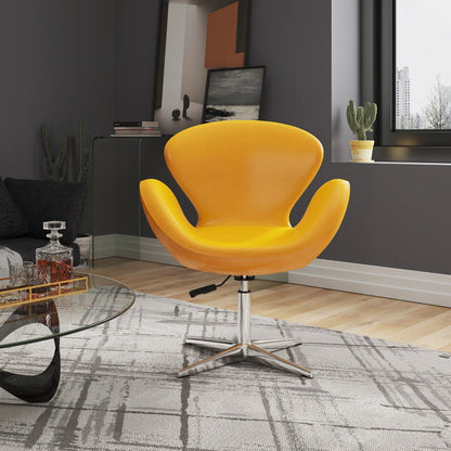 Raspberry swivel lounge chair with 360° rotation by HouseOfZazla in orange upholstery on Tampa Home & Garden Store