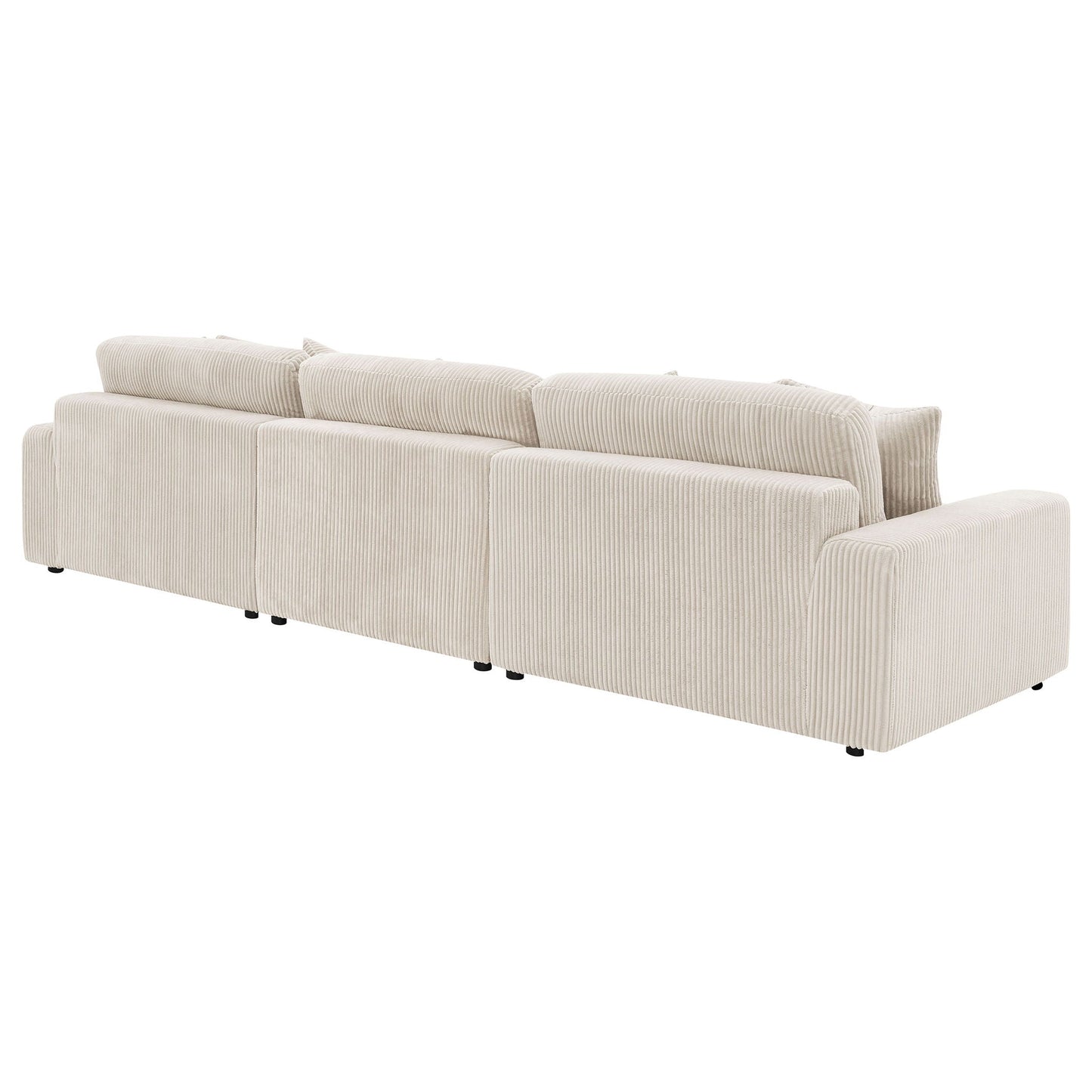 Cassidy Upholstered Sectional Sofa beige corduroy with reversible cushions HouseOfZazla on Tampa Home & Garden Store