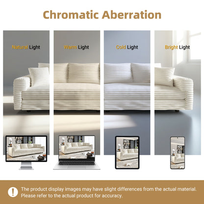 Deep Seat Sofa Bed With Ottoman and Soft Pillows