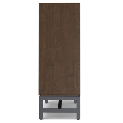 Banting sideboard buffet in dark rubberwood with gray metal base on Tampa Home & Garden Store