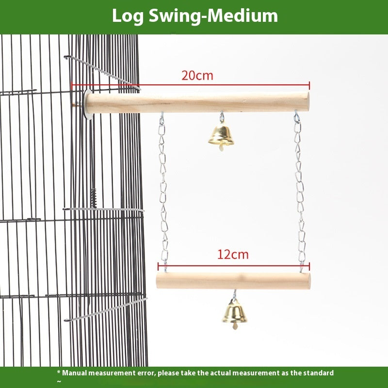 Parrot solid wood swing with bells, top 20cm rod, bottom 12cm rod, Sell My Stuff on Tampa Home & Garden Store