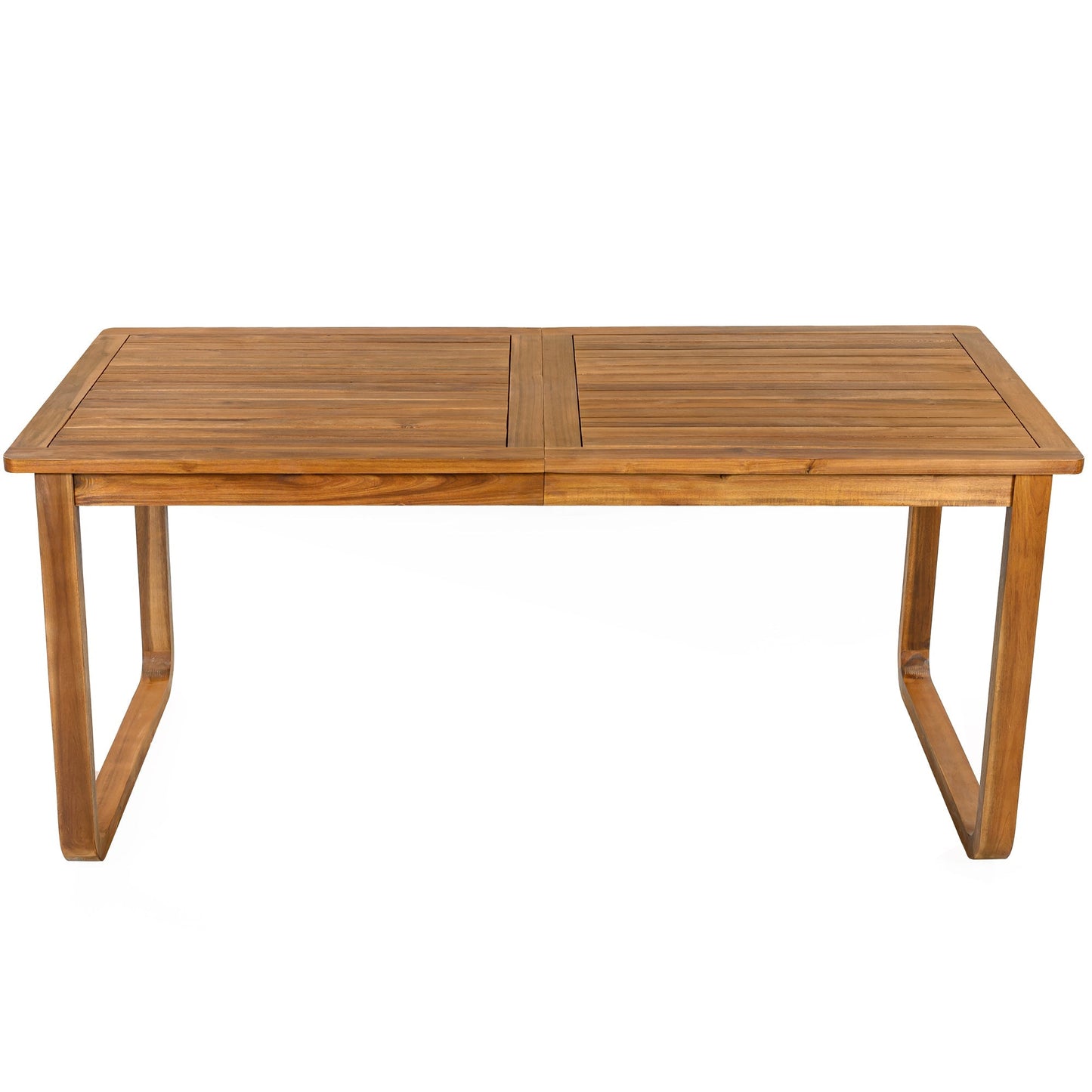 7-piece patio dining set outdoor table with warm wood slatted top by HouseOfZazla on Tampa Home & Garden Store