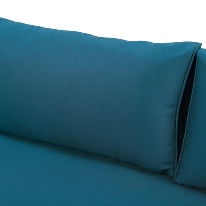 Claremont 3 Seater Daybed cushions teal textured fabric by HouseOfZazla on Tampa Home & Garden Store