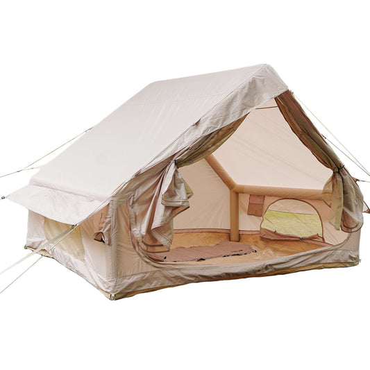 Inflatable glamping tent for 4–6 people in khaki, waterproof tent with pump by HouseOfZazla on Tampa Home & Garden Store