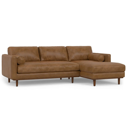 Morrison Upholstered Sectional Sofa brown leather stationary sectional by Unique Piece Furniture on Tampa Home & Garden Store