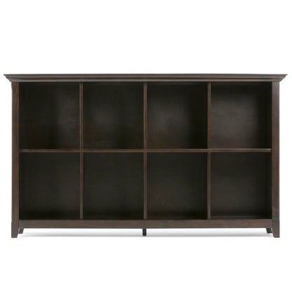 Amherst cube storage bookcase by Unique Piece Furniture in dark wood finish with open cubbies on Tampa Home & Garden Store