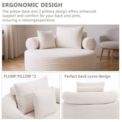 Round Sofa Bed and Pillows for the Living Room