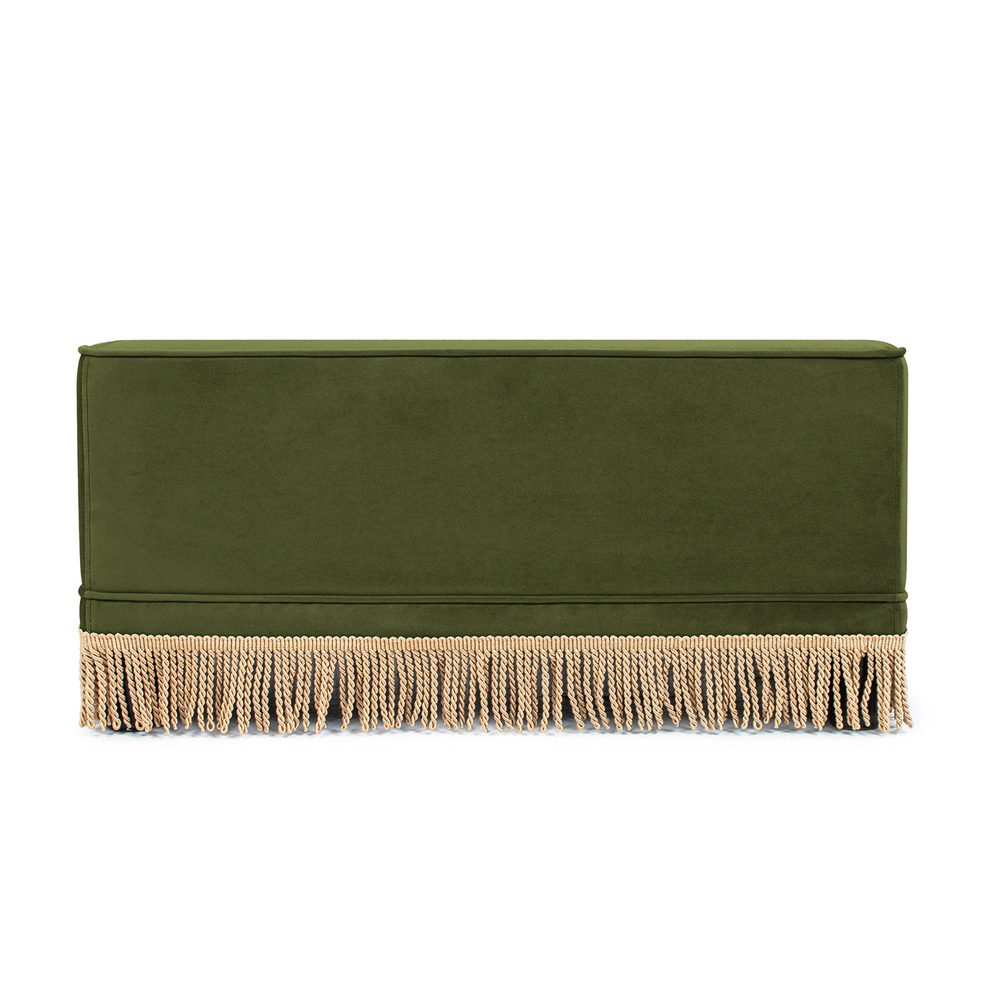 Duchess 33' Medium Princess Pet Bed Sofa olive green velvet chair with gold fringe on Tampa Home & Garden Store