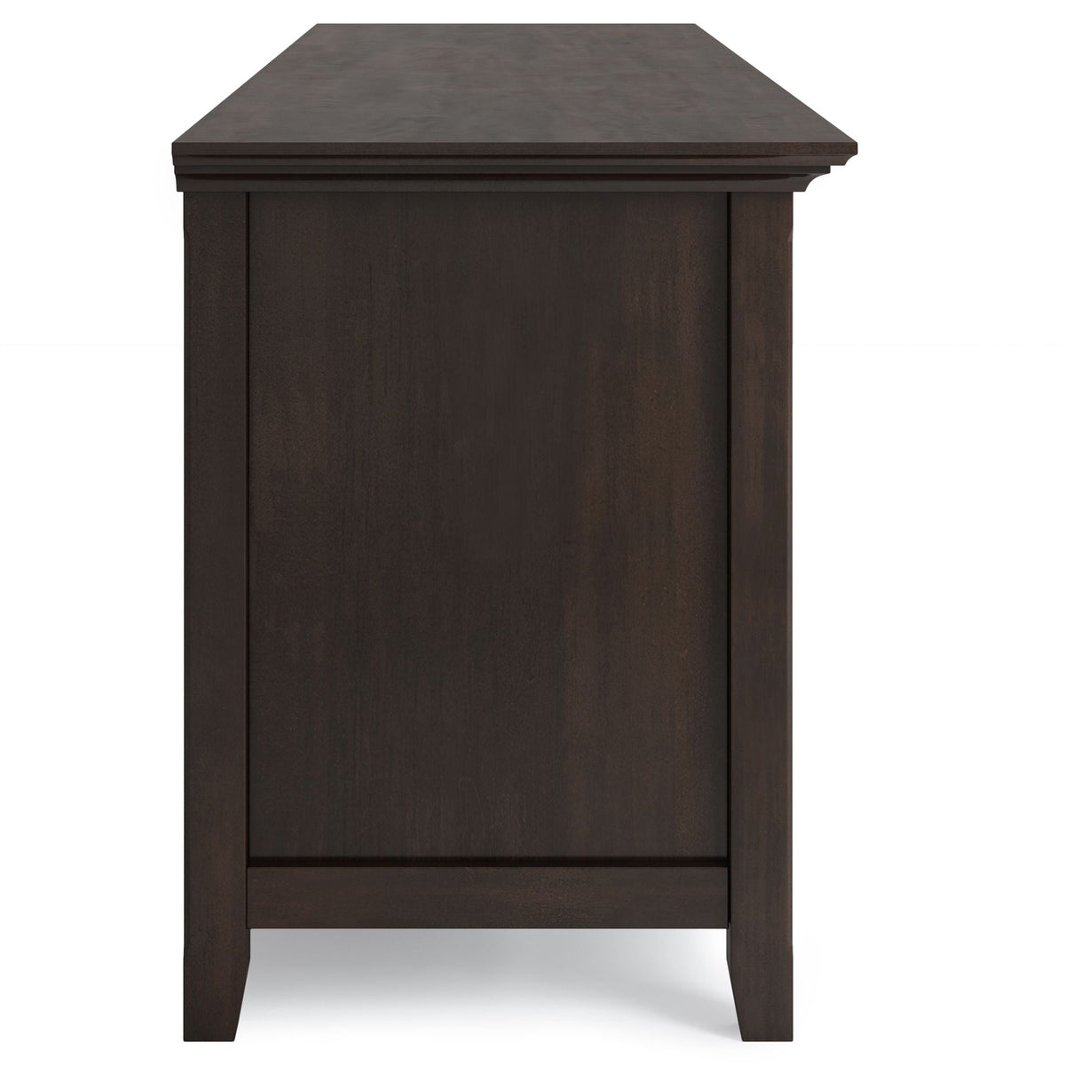 Wide TV stand in solid wood, dark espresso finish with beveled top edges HouseOfZazla on Tampa Home & Garden Store