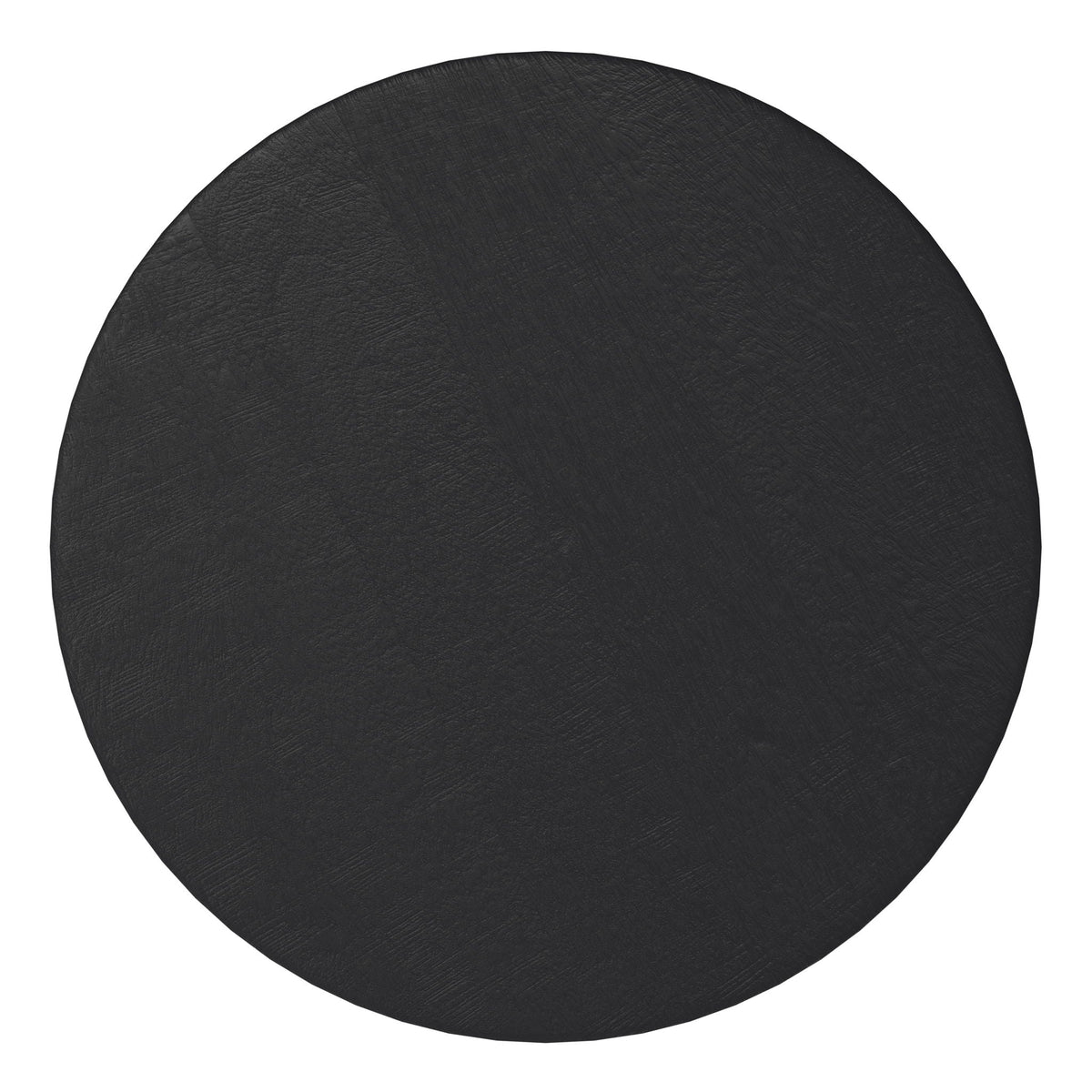 Ribbed black round accent table with modern textured finish by HouseOfZazla on Tampa Home & Garden Store
