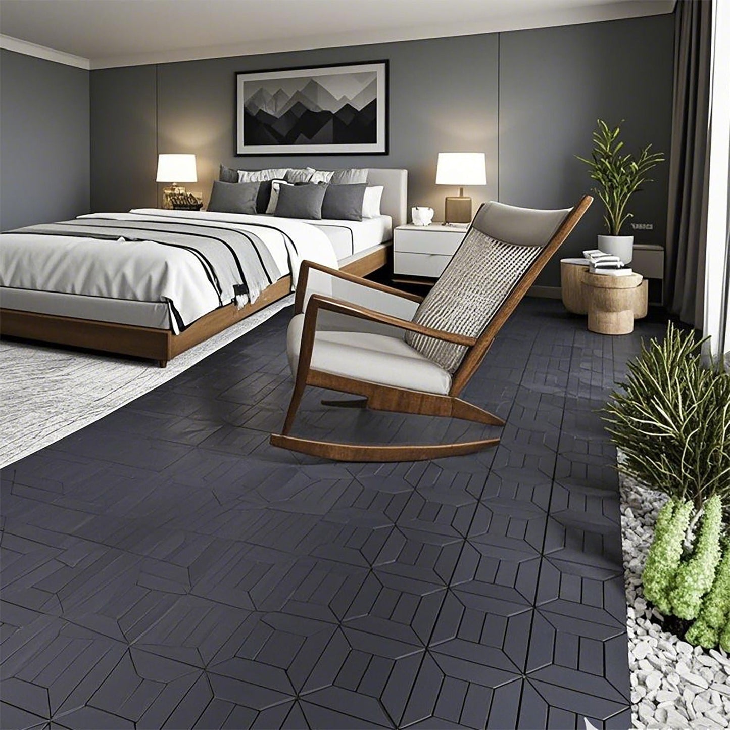 Indoor And Outdoor Interlocking Decking Tiles