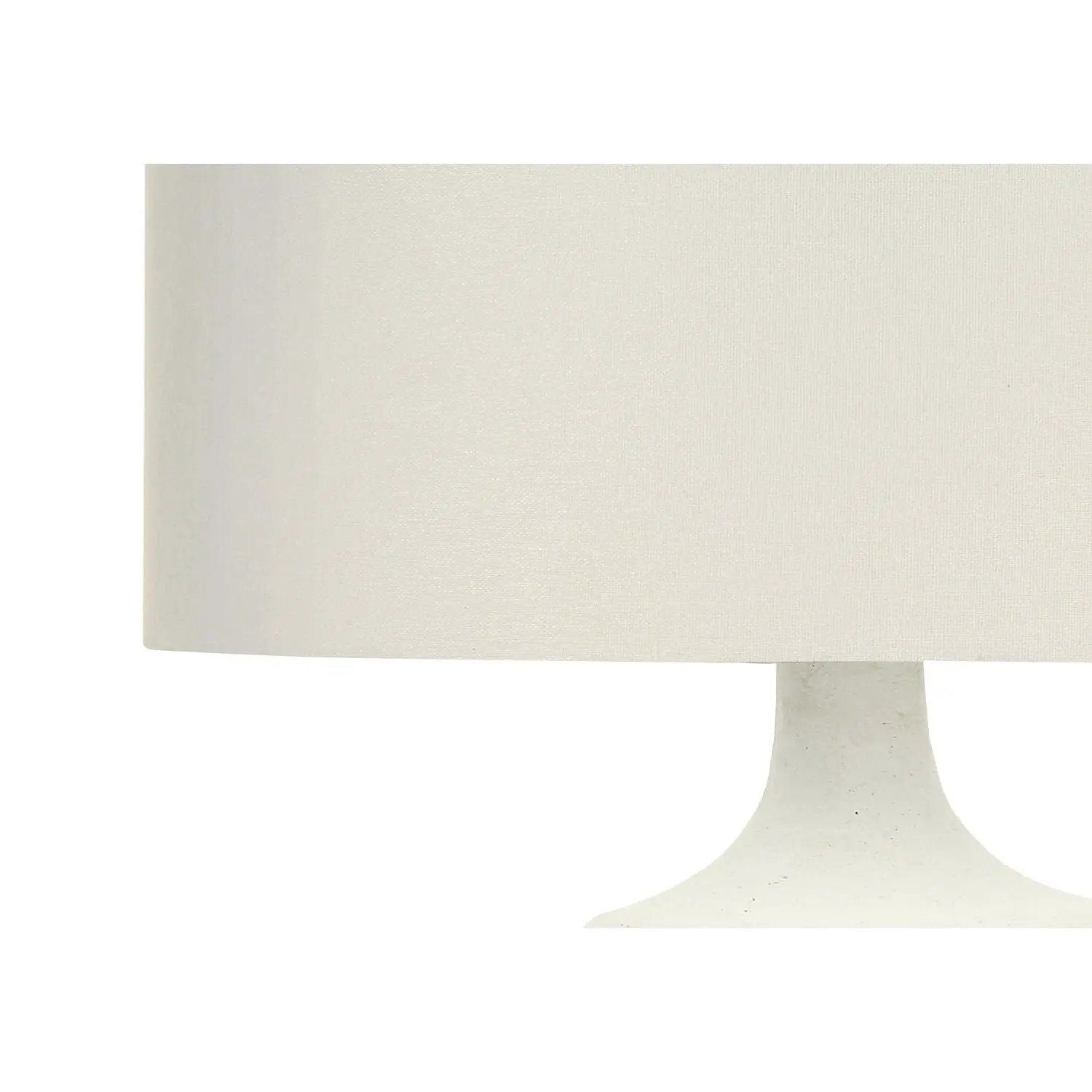 Table lamp cream resin base with a cream fabric shade in contemporary style on Tampa Home & Garden Store