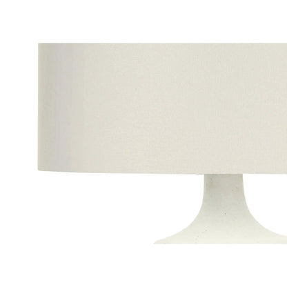 Table lamp cream resin base with a cream fabric shade in contemporary style on Tampa Home & Garden Store