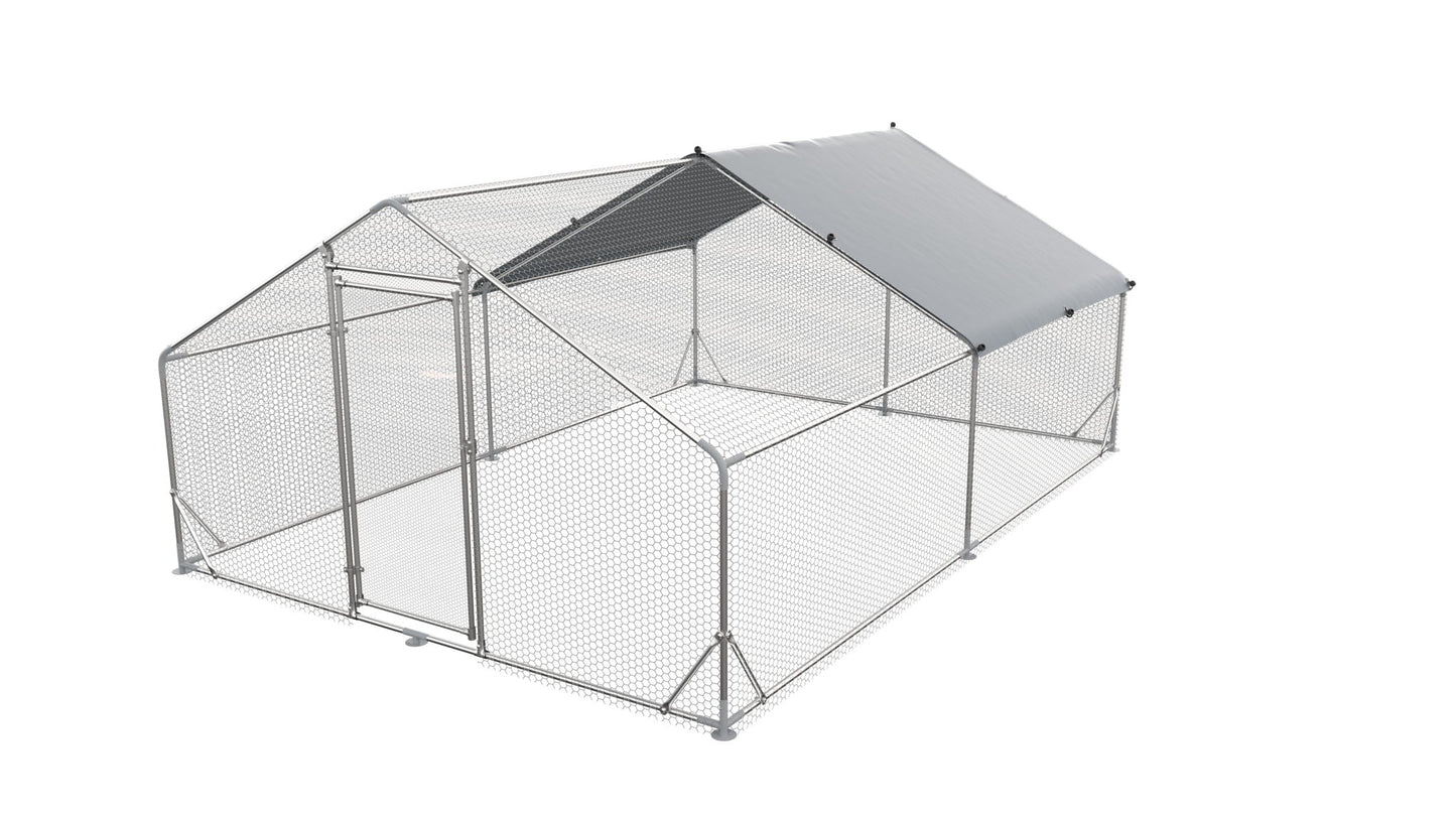 Large Metal Chicken Coop and Waterproof Cover