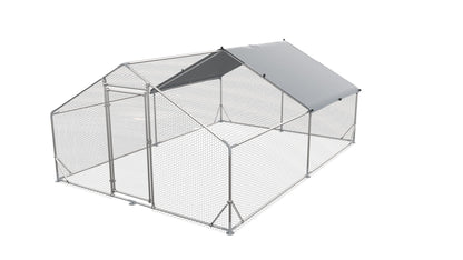 Large Metal Chicken Coop and Waterproof Cover