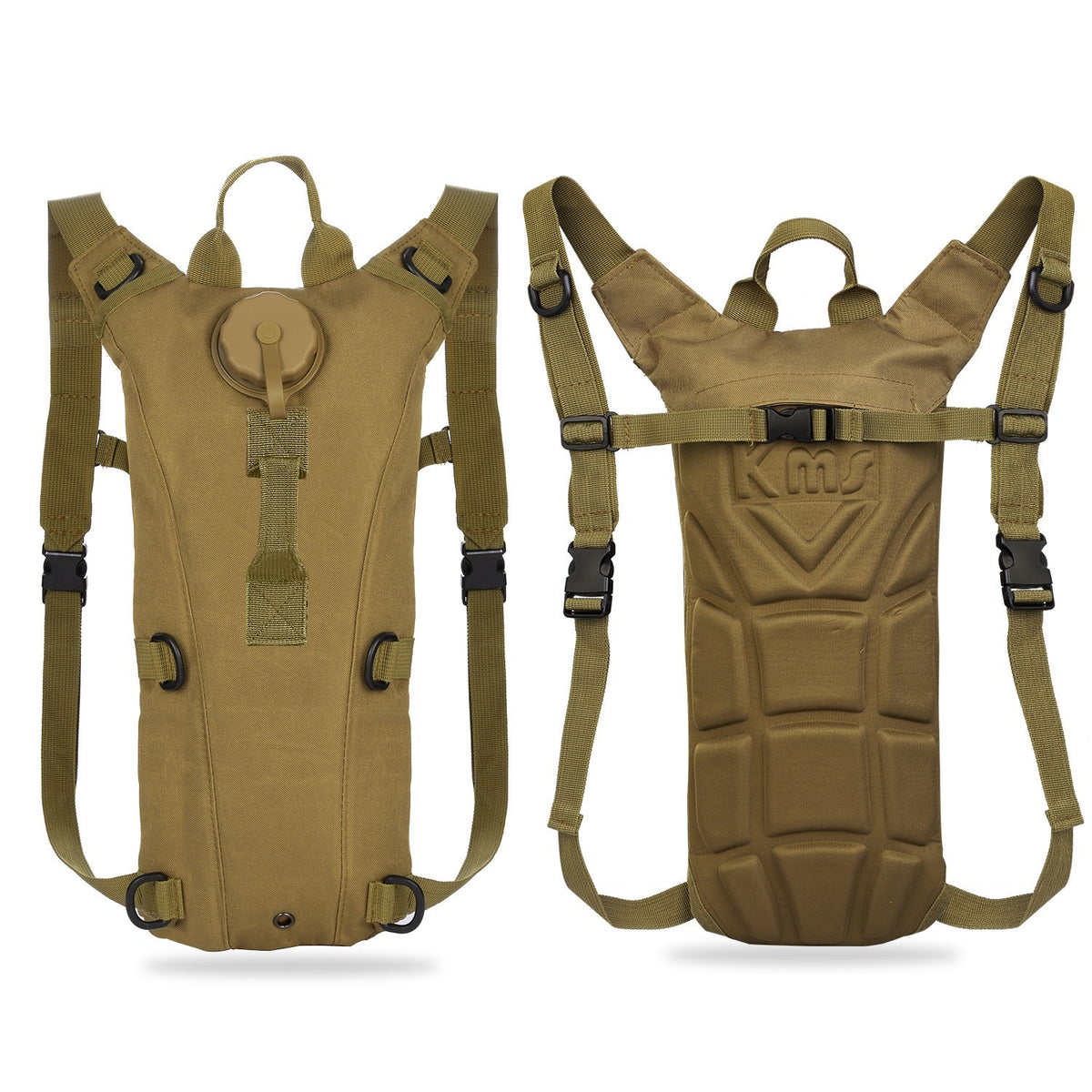 iMounTEK Tactical Hydration Pack 3L water bladder backpack with adjustable straps in tan GemGear on Tampa Home & Garden Store