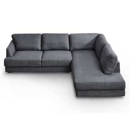 Glander sectional sofa by HouseOfZazla in dark gray fabric with chaise on Tampa Home & Garden Store