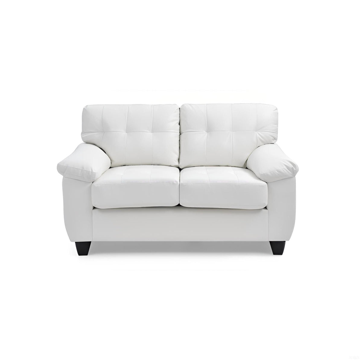 Gallant loveseat white upholstery with padded arms and pocketed coil cushions on Tampa Home & Garden Store